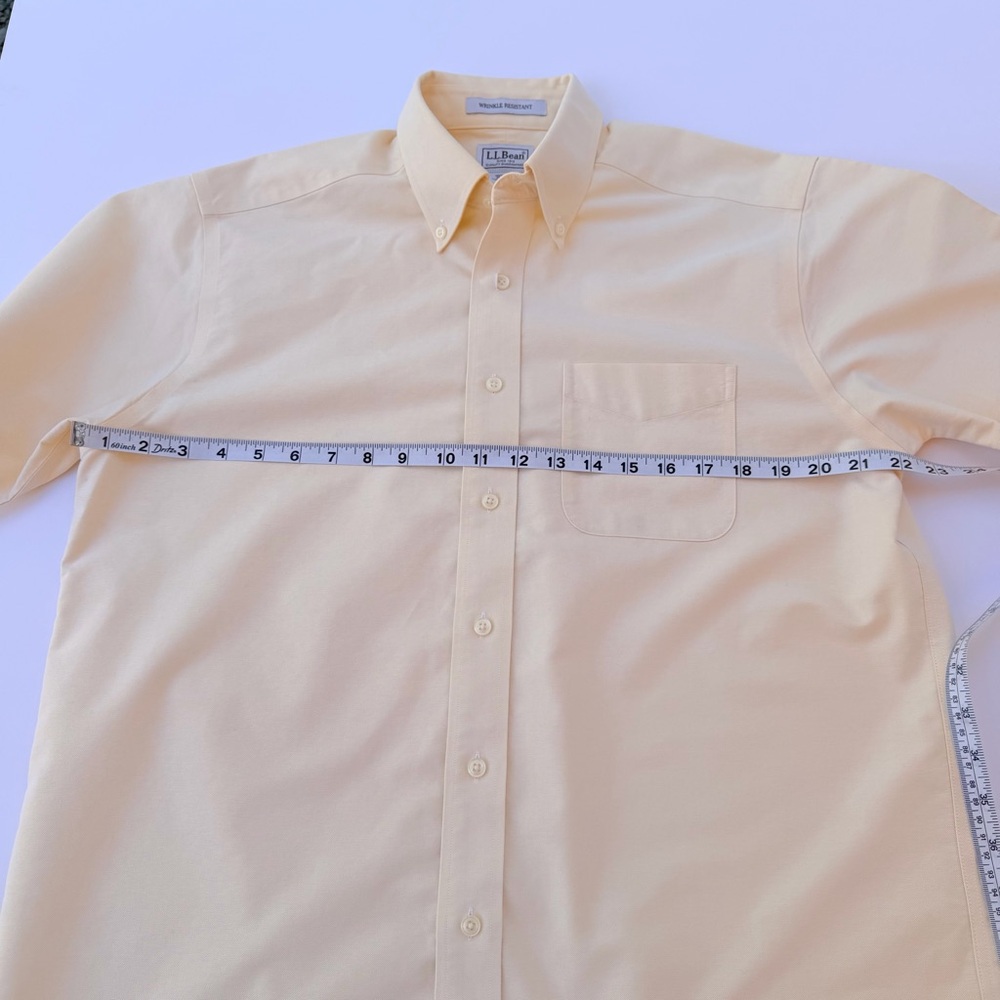 Men’s L.L. Bean Short Sleeve Shirt Size Medium 15 1/2 Regular - Picture 4 of 5